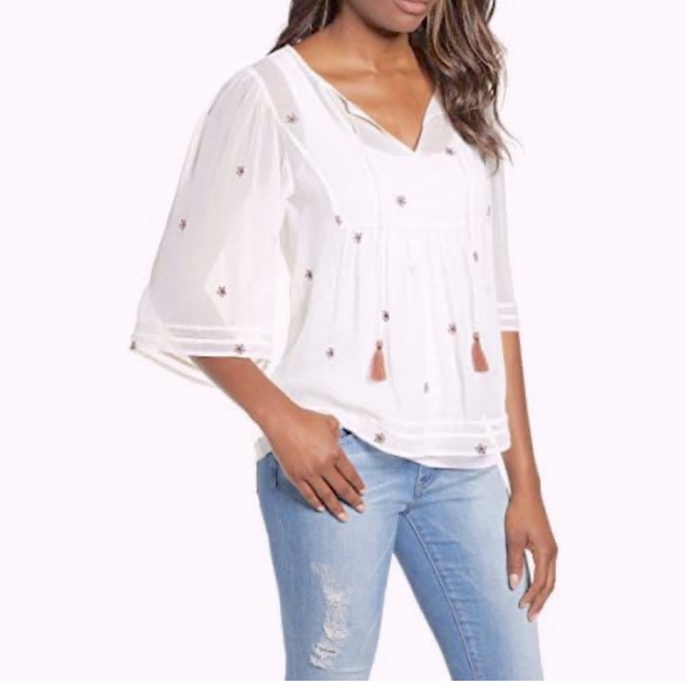 Lucky Brand Embroidered Top